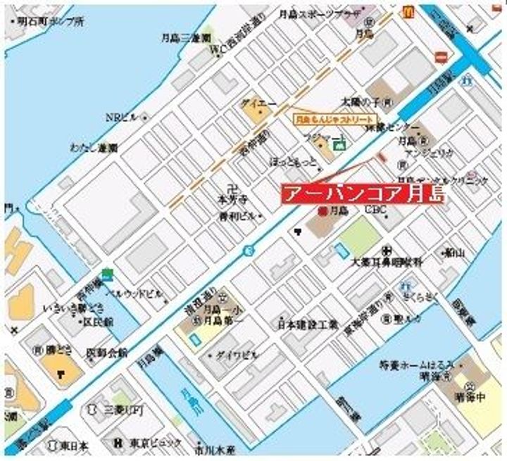 東京都中央区月島2丁目(マンション)の賃貸物件の地図