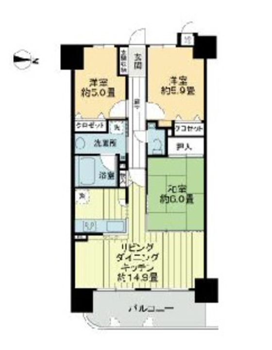 ライオンズマンション北梅田の間取り