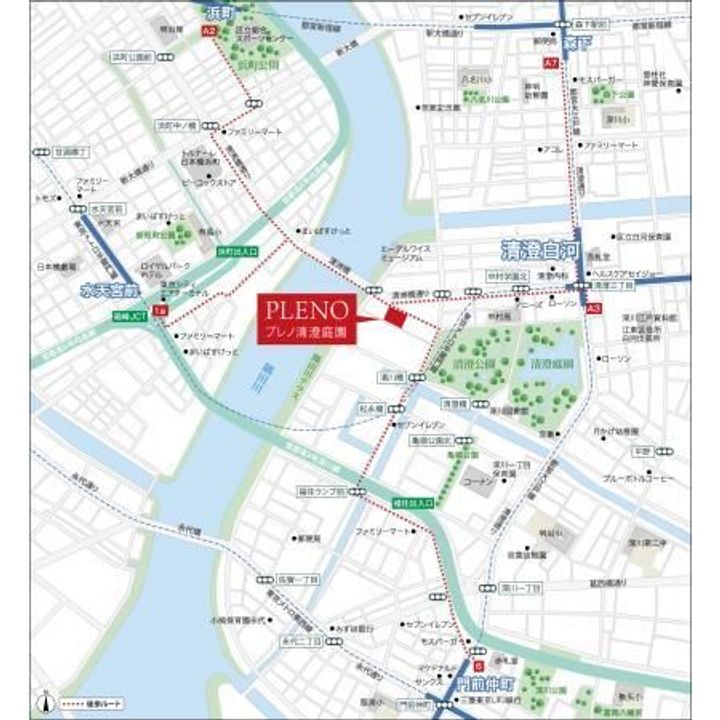 プレノ清澄庭園の地図