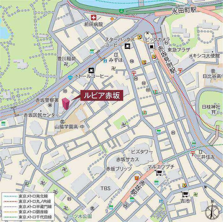 ルビア赤坂の地図