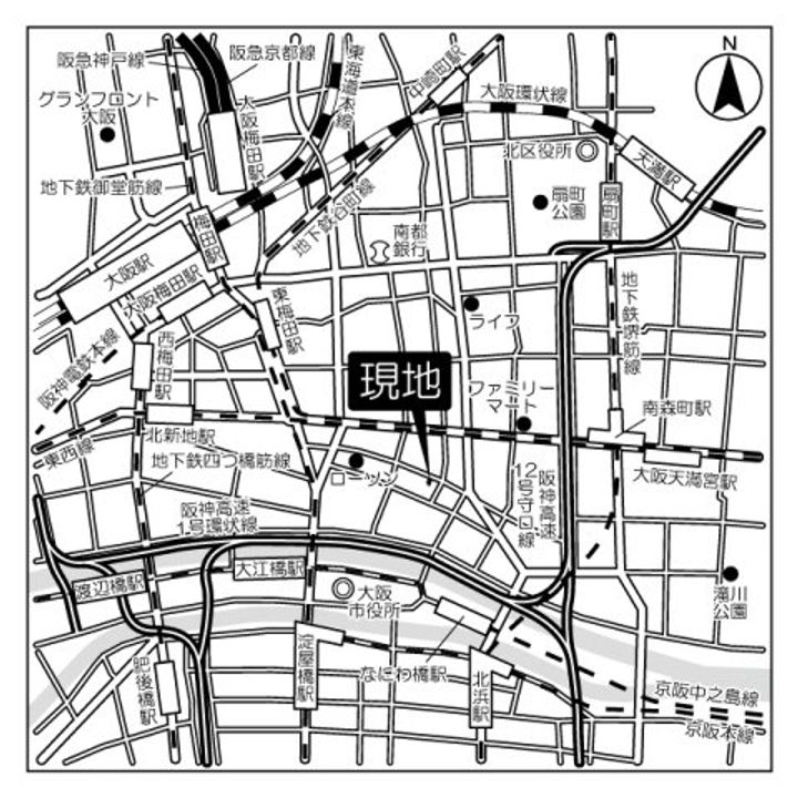 リビオメゾン西天満の地図