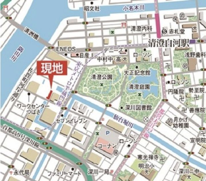 プラティーク清澄白河の地図