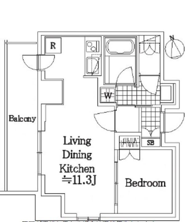 東京都港区海岸1丁目(マンション)の賃貸物件の間取り