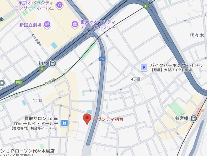 リヴシティ初台の地図