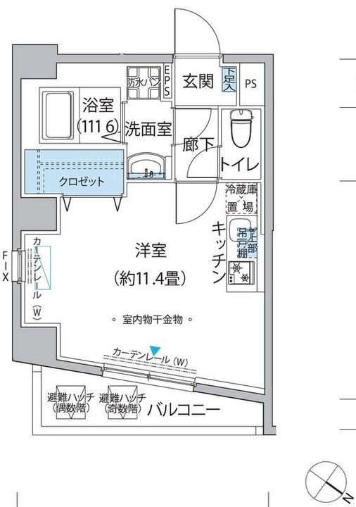 FIORE KOMAGOMEの間取り