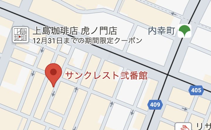 東京都港区西新橋1丁目(マンション)の賃貸物件の地図