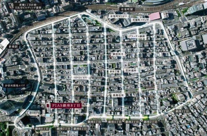 ピアース銀座8丁目の地図