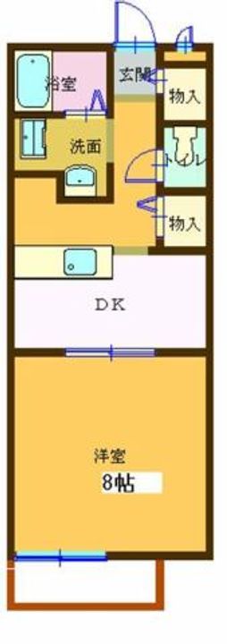 兵庫県神戸市西区玉津町出合(アパート)の賃貸物件の間取り