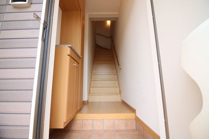 滋賀県長浜市南田附町の賃貸アパートの玄関