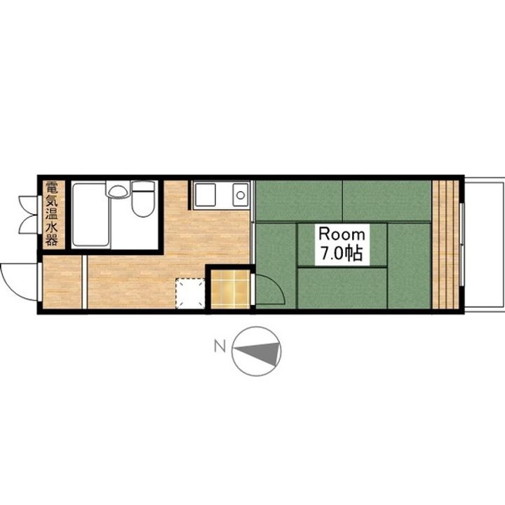 滋賀県長浜市木之本町木之本の賃貸マンションの間取り
