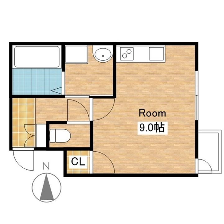 滋賀県長浜市朝日町の賃貸アパートの間取り