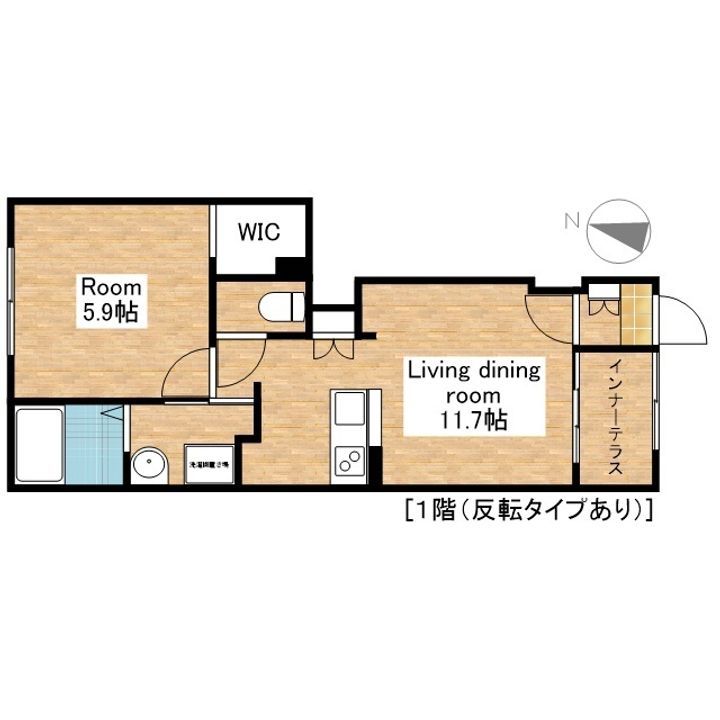 滋賀県長浜市神照町の賃貸アパートの間取り