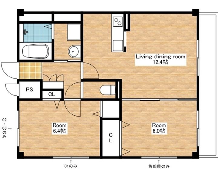 滋賀県近江八幡市鷹飼町北3丁目の賃貸マンションの間取り