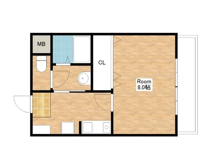 滋賀県野洲市栄の賃貸マンションの間取り