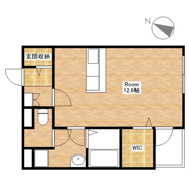 滋賀県近江八幡市安土町小中の賃貸アパートの間取り