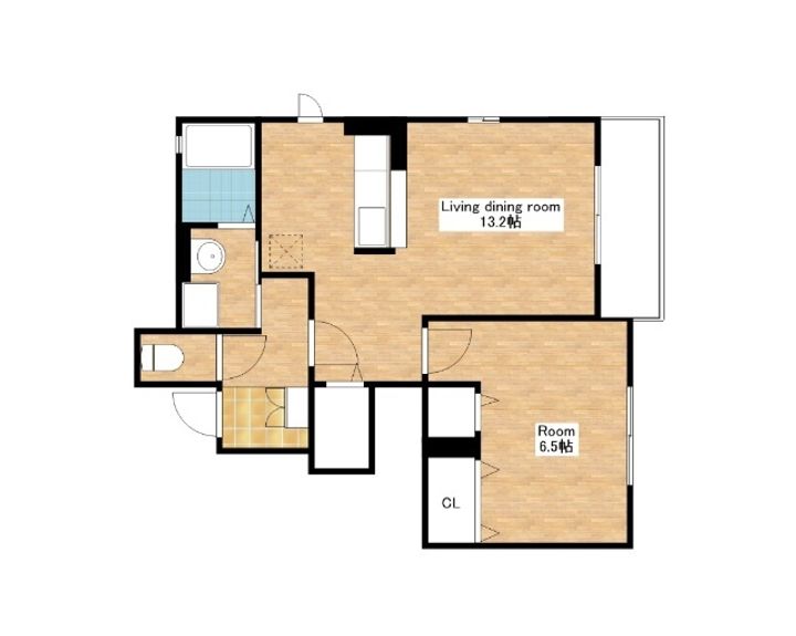 滋賀県野洲市久野部の賃貸アパートの間取り