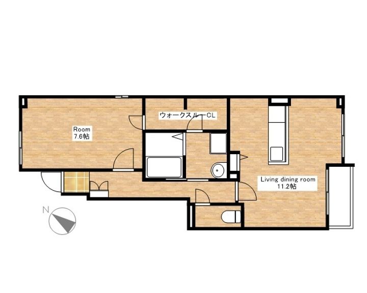 滋賀県近江八幡市千僧供町の賃貸アパートの間取り