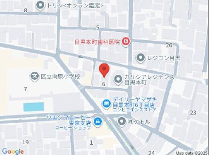 N・目黒区目黒本町6丁目計画の地図