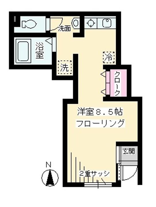 東京都世田谷区代田2丁目(アパート)の賃貸物件の間取り