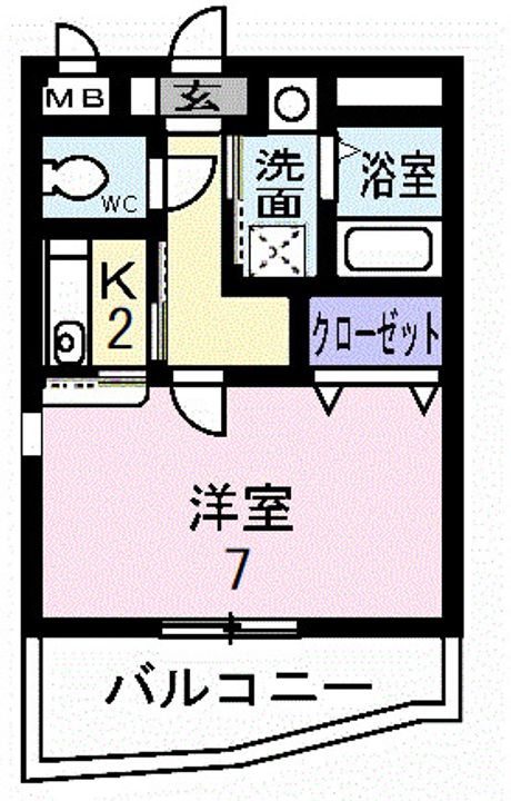 福岡県小郡市祇園1丁目(マンション)の賃貸物件の間取り