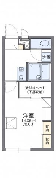 レオパレスユリハウス都府楼南の間取り