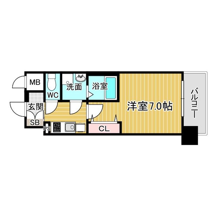 エスプレイス大阪城サウスコンフォートの間取り