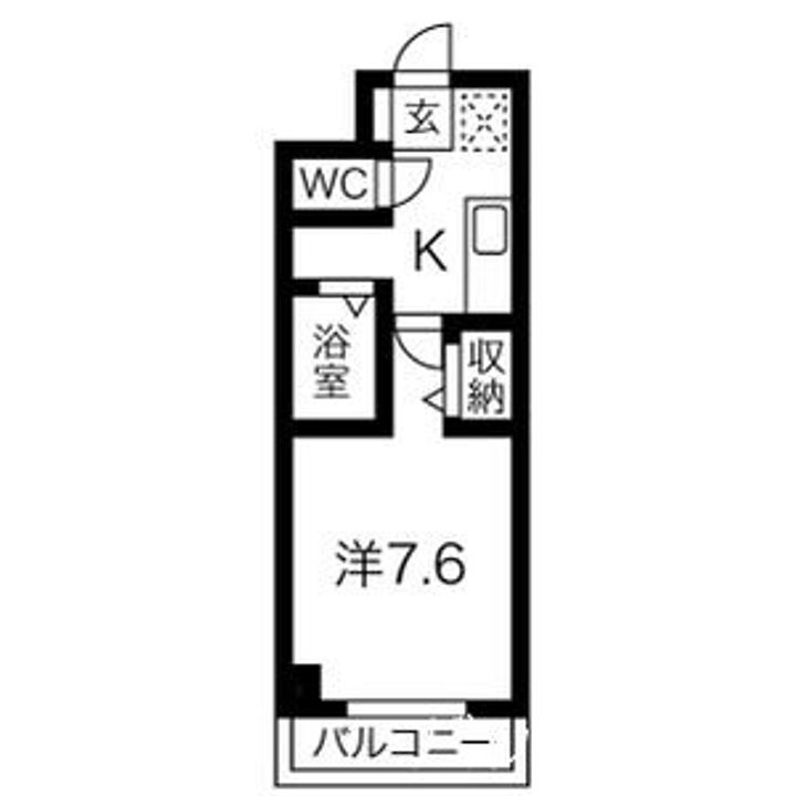 愛知県名古屋市中川区愛知町の賃貸アパートの間取り