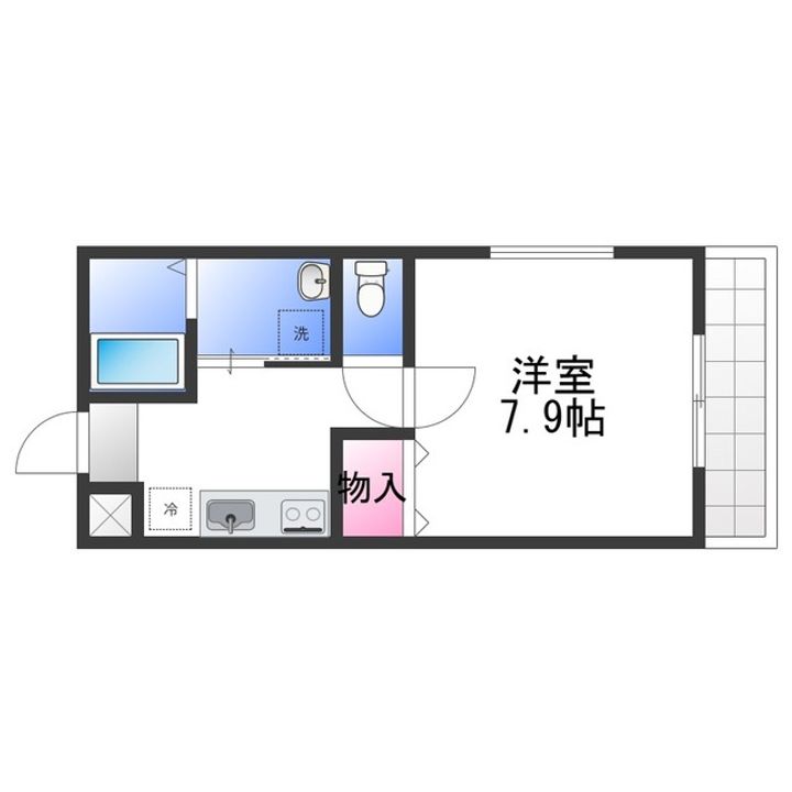 フジパレス助松町Ⅱ番館の間取り