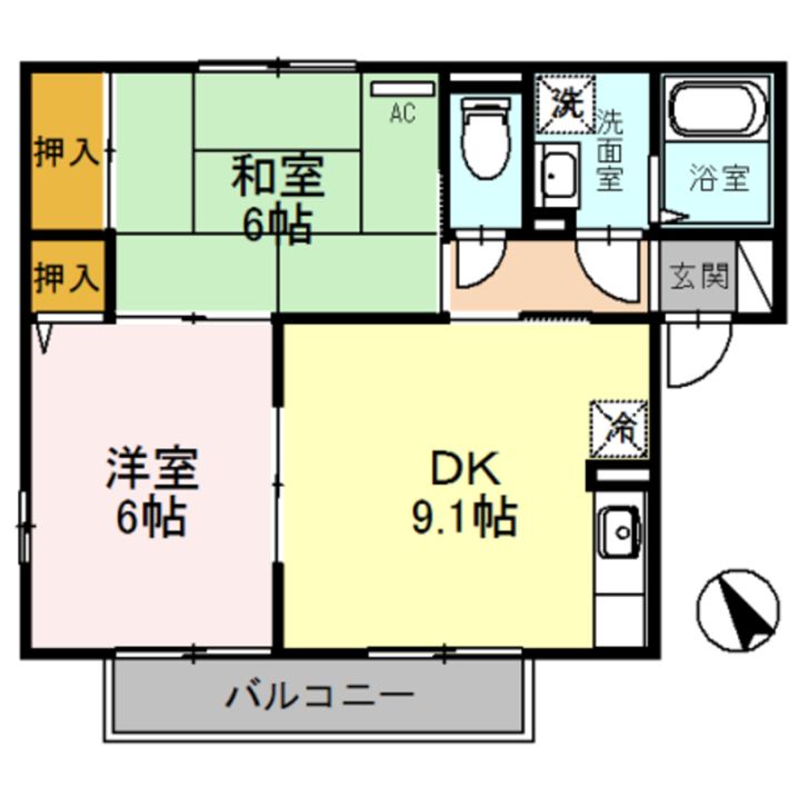エステートたつみの間取り