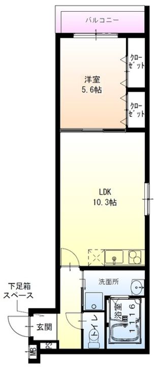 フジパレス日根野駅南Ⅰ番館の間取り