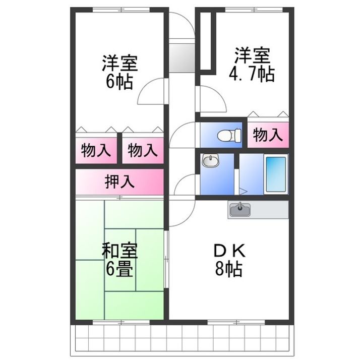 オリーブ南上町の間取り