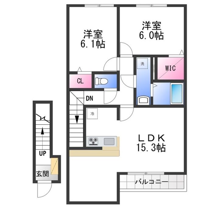 シャインメゾンⅠ番館の間取り