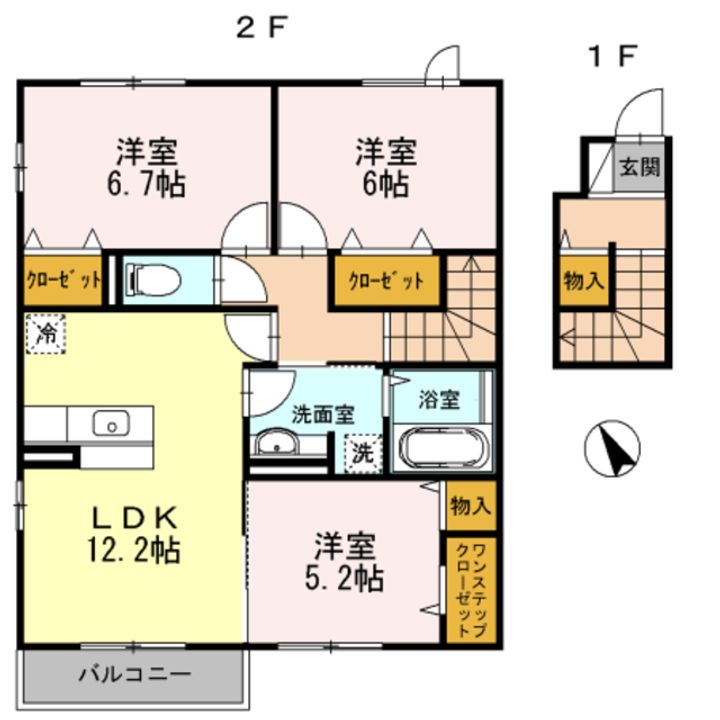 松籟軒 A棟の間取り