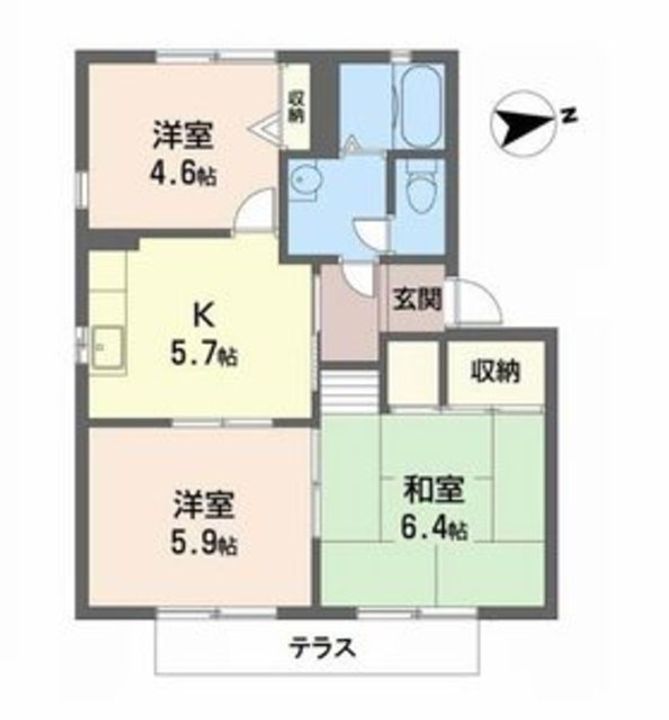 フレグランス阪南E棟の間取り