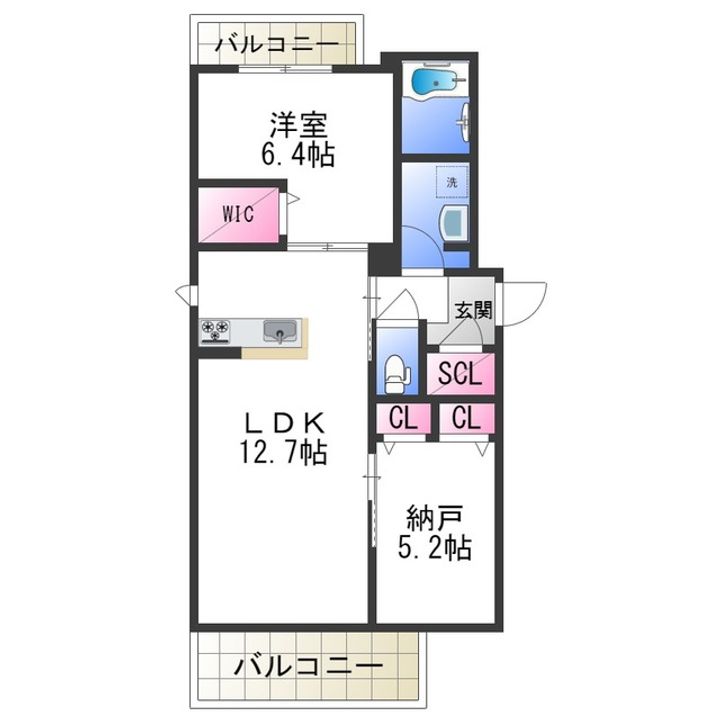 ハイツ ストラッセⅡ201の間取り