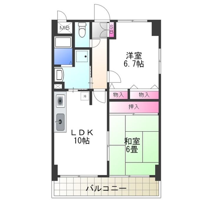 七道駅前マンションの間取り