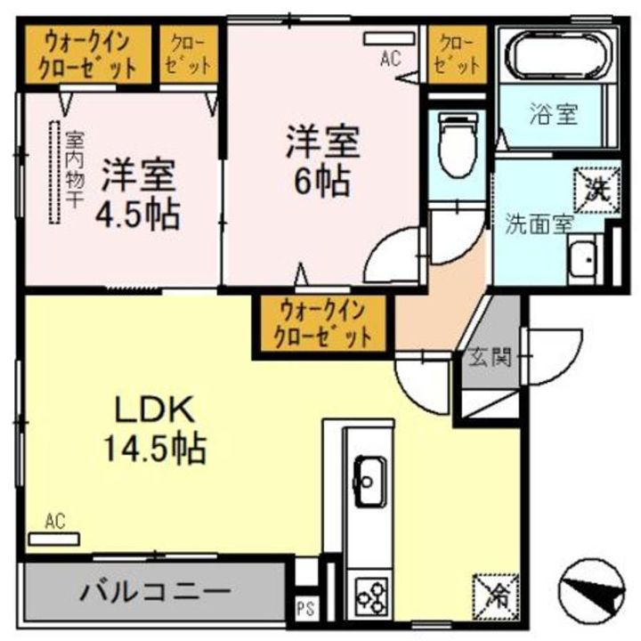 アビリ上野芝の間取り