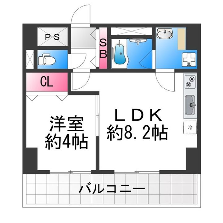 LUVIAS堺608の間取り