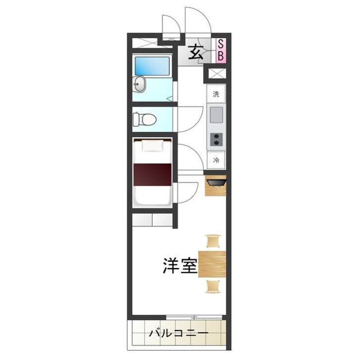 レオパレスネスト中百舌鳥Ⅱ301の間取り