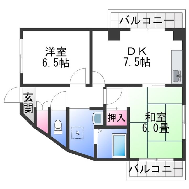 エスポワールイワタ2の間取り