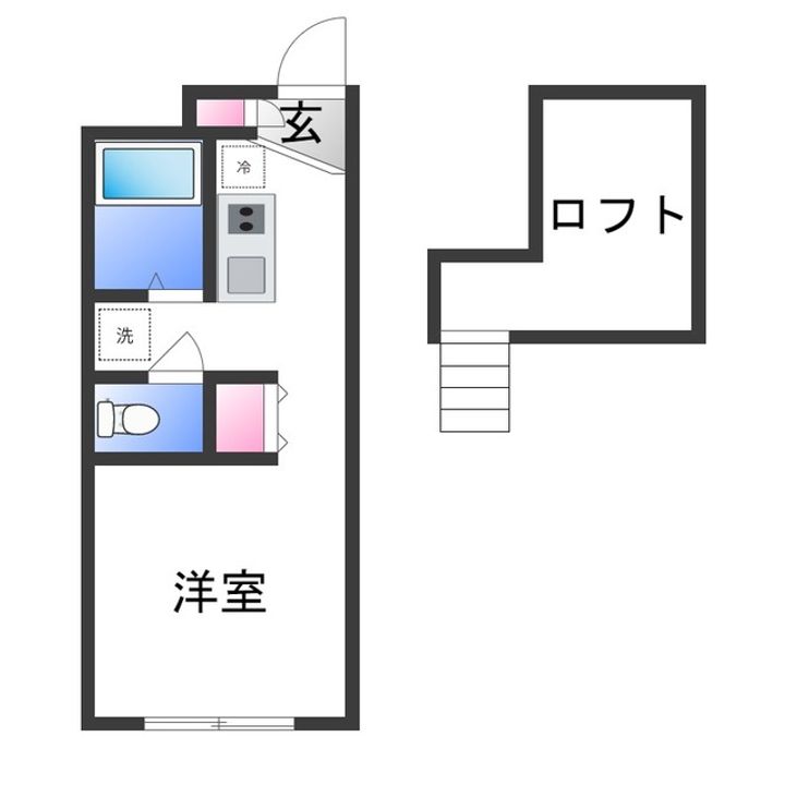 レオパレス松原ハウス102の間取り