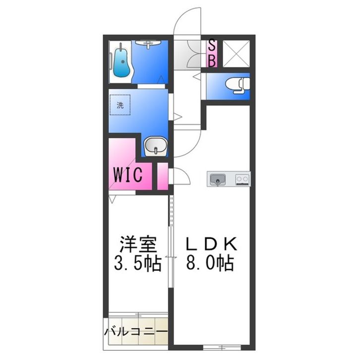 St.Residence七道203の間取り