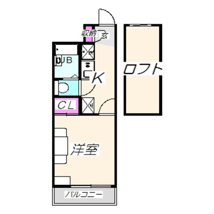 レオパレスネスト中百舌鳥106の間取り