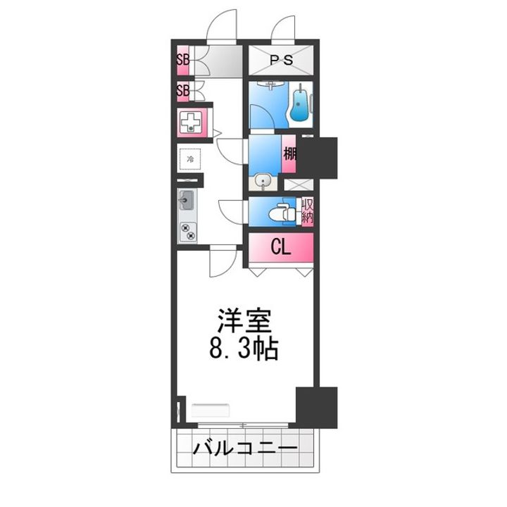 セントラル堺東403の間取り