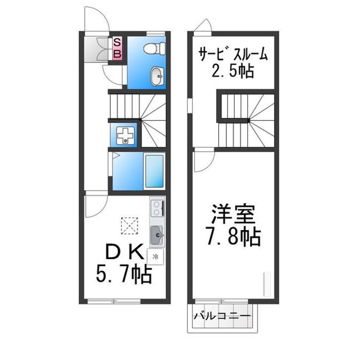 エル・セレーノ香ヶ丘C103の間取り