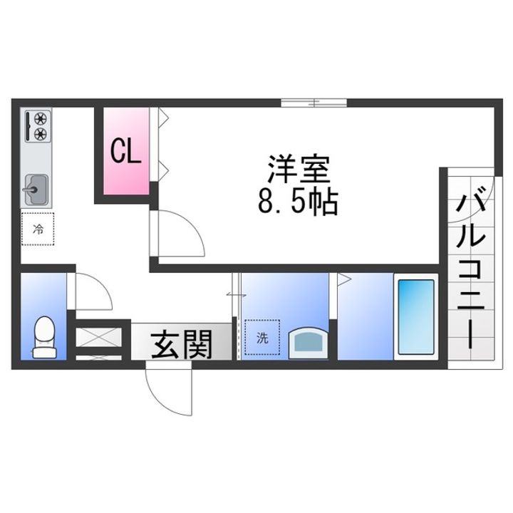フジパレス堺白鷺WESTの間取り