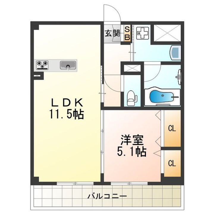 ペリドット長居公園の間取り