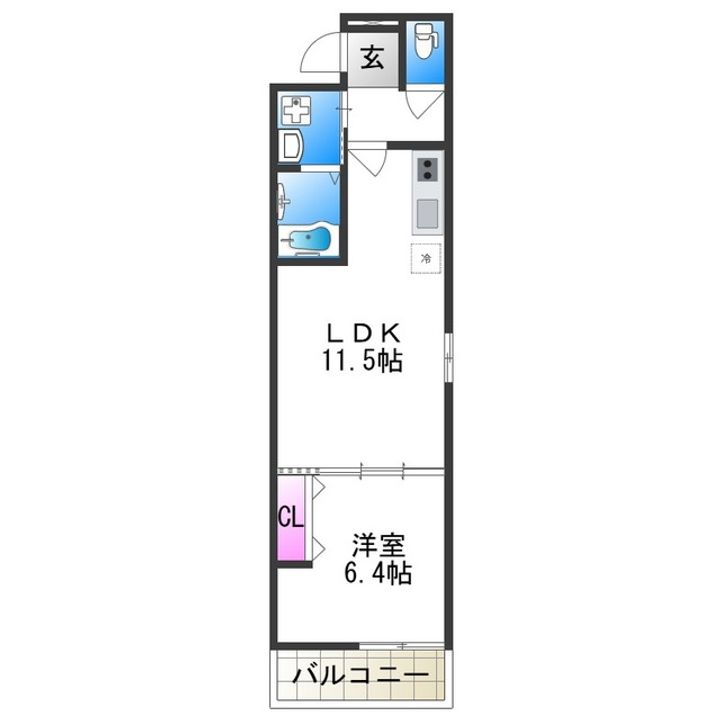 フジパレス湯里Ⅰ番館の間取り