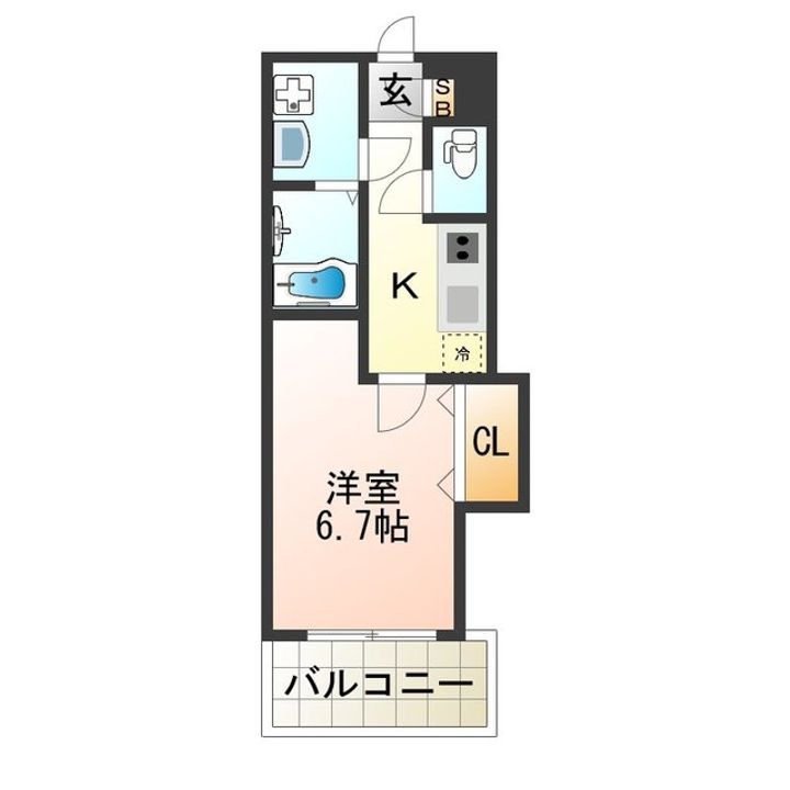 Luxe田辺911の間取り