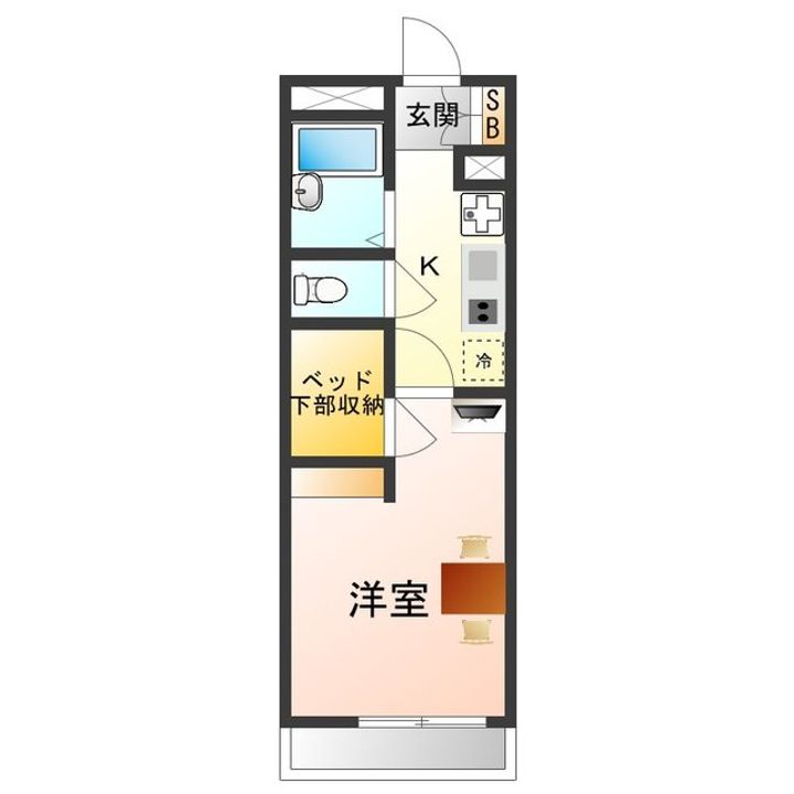 レオパレス遊眠舎の間取り